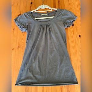 Velvet brand capped sleeve T-shirt, gray, M.